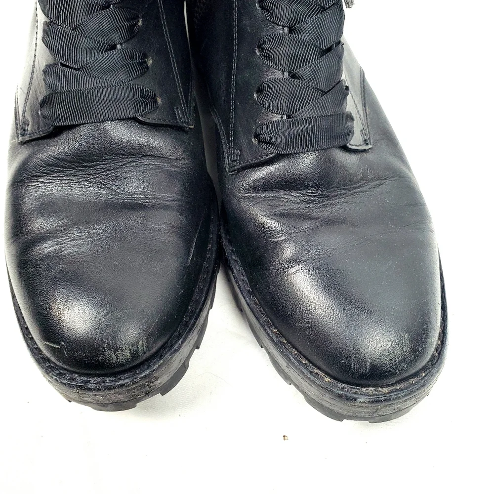 Michael‎ Kors Ryder Black Leather Ankle Boot With Buckle